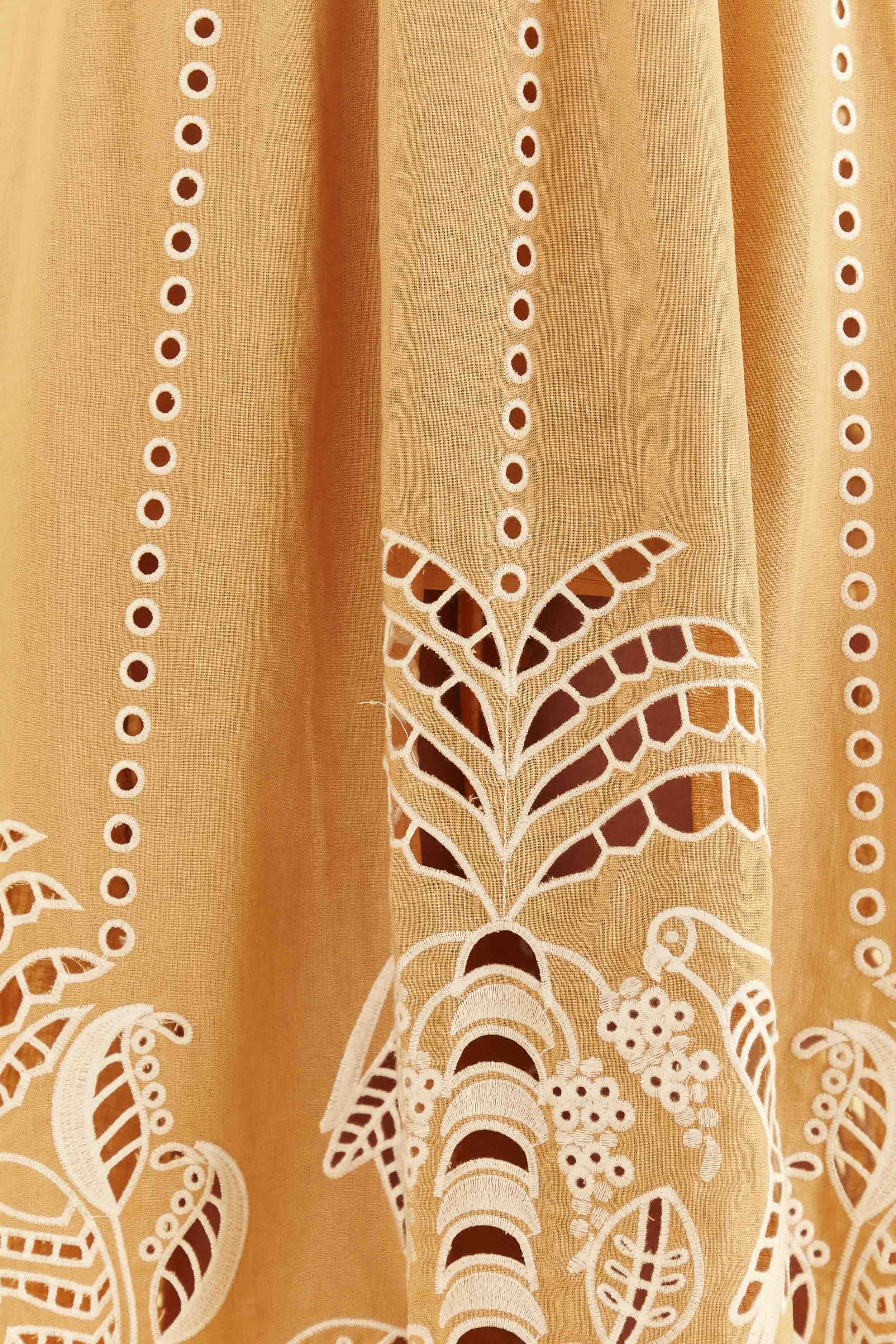 Sand Richelieu Midi Skirt