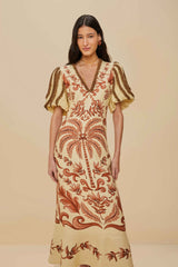 Off-White Milani Euroflax™ Premium Linen Maxi Dress