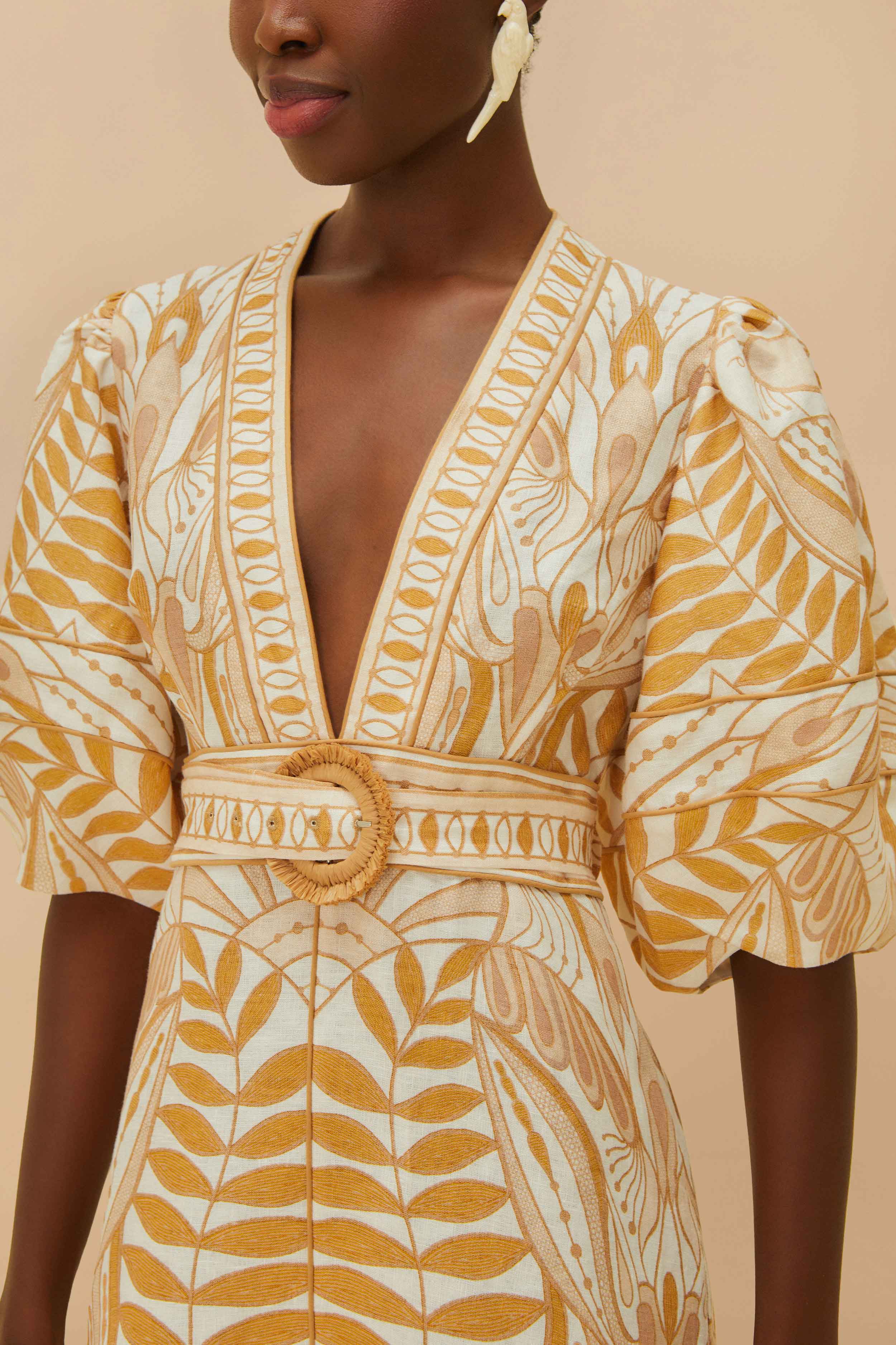 Off-White Lace Nature LENZING™ ECOVERO™ Euroflax™ Mini Dress