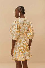 Off-White Lace Nature LENZING™ ECOVERO™ Euroflax™ Mini Dress