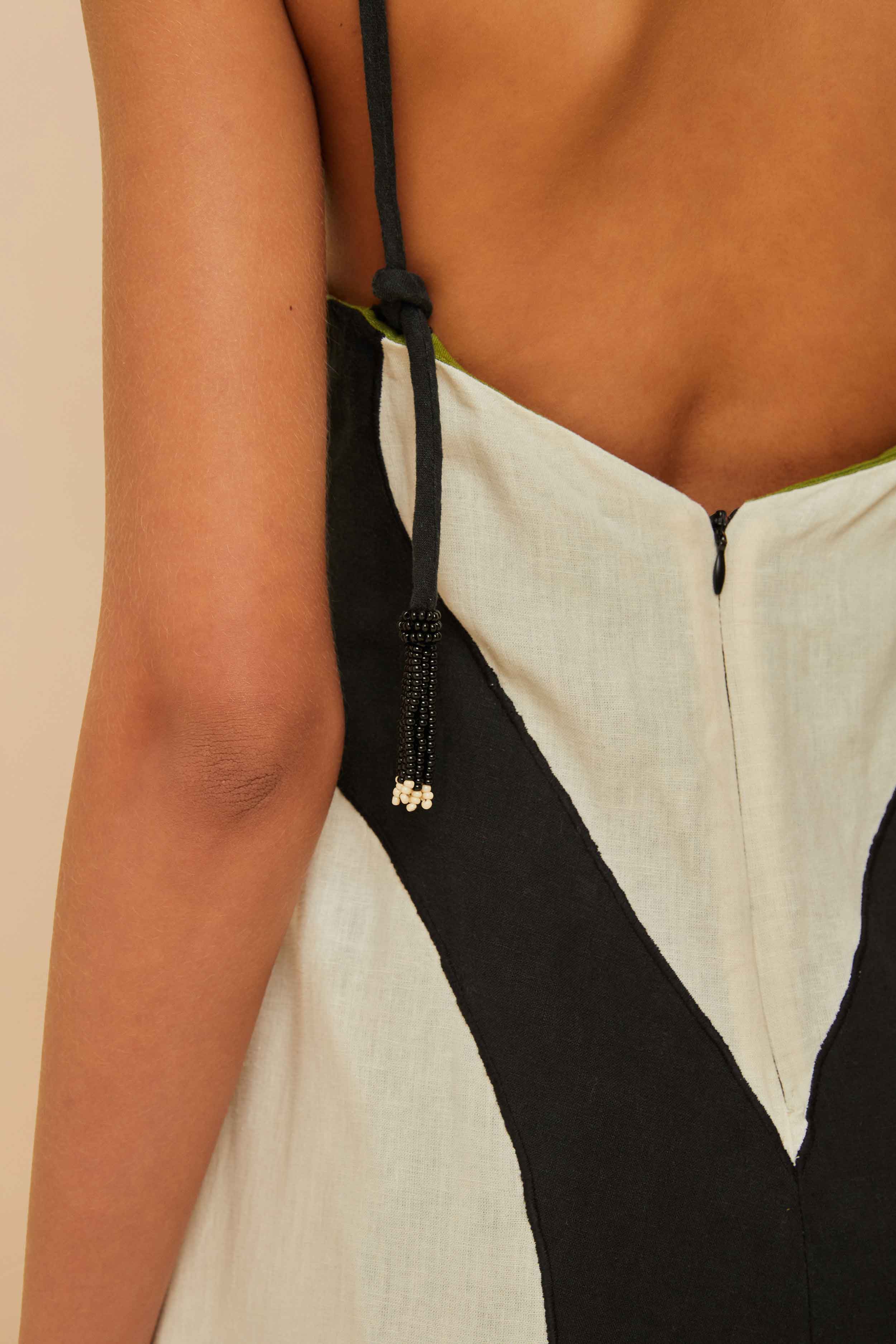 Off-White Coconut Tree Flow LENZING™ ECOVERO™ Euroflax™ Dress
