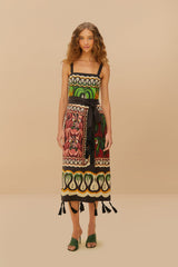 Off-White Coconut Tree Flow LENZING™ ECOVERO™ Euroflax™ Dress