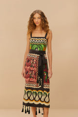 Off-White Coconut Tree Flow LENZING™ ECOVERO™ Euroflax™ Dress