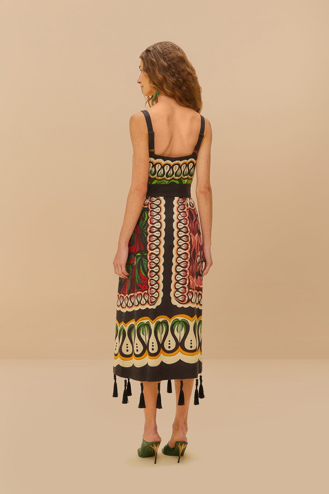 Off-White Coconut Tree Flow LENZING™ ECOVERO™ Euroflax™ Dress