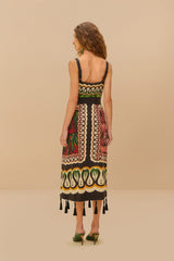 Off-White Coconut Tree Flow LENZING™ ECOVERO™ Euroflax™ Dress