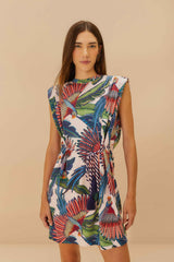 Pink Macaw Flight Mini T-Shirt Dress