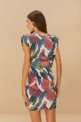 Pink Macaw Flight Mini T-Shirt Dress