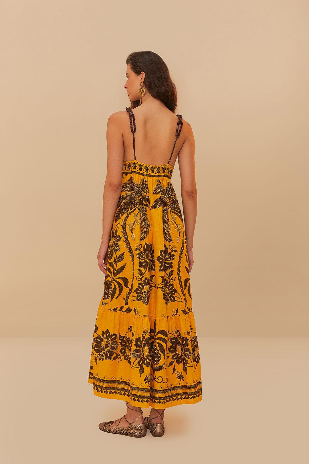 Yellow Golden Oasis LENZING™ ECOVERO™ Euroflax™ Maxi Dress