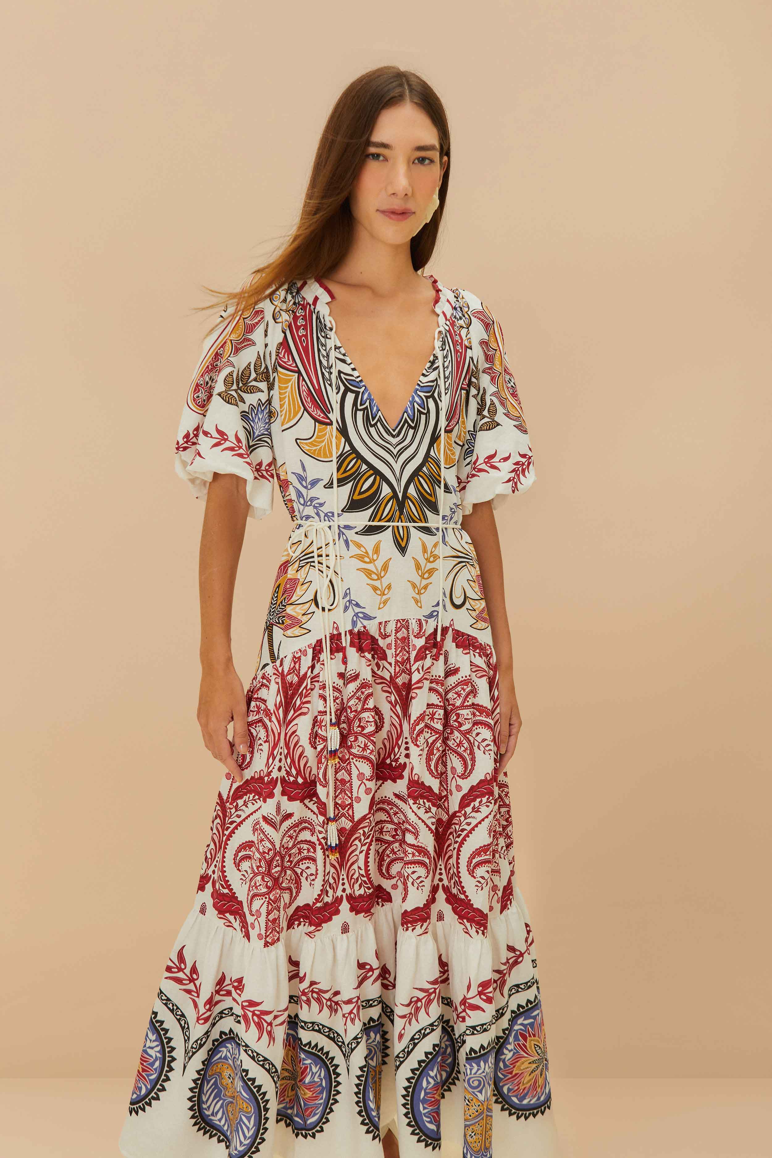 Tropical Camafeu Boho Glam LENZING™ ECOVERO™ Euroflax™ Maxi Dress