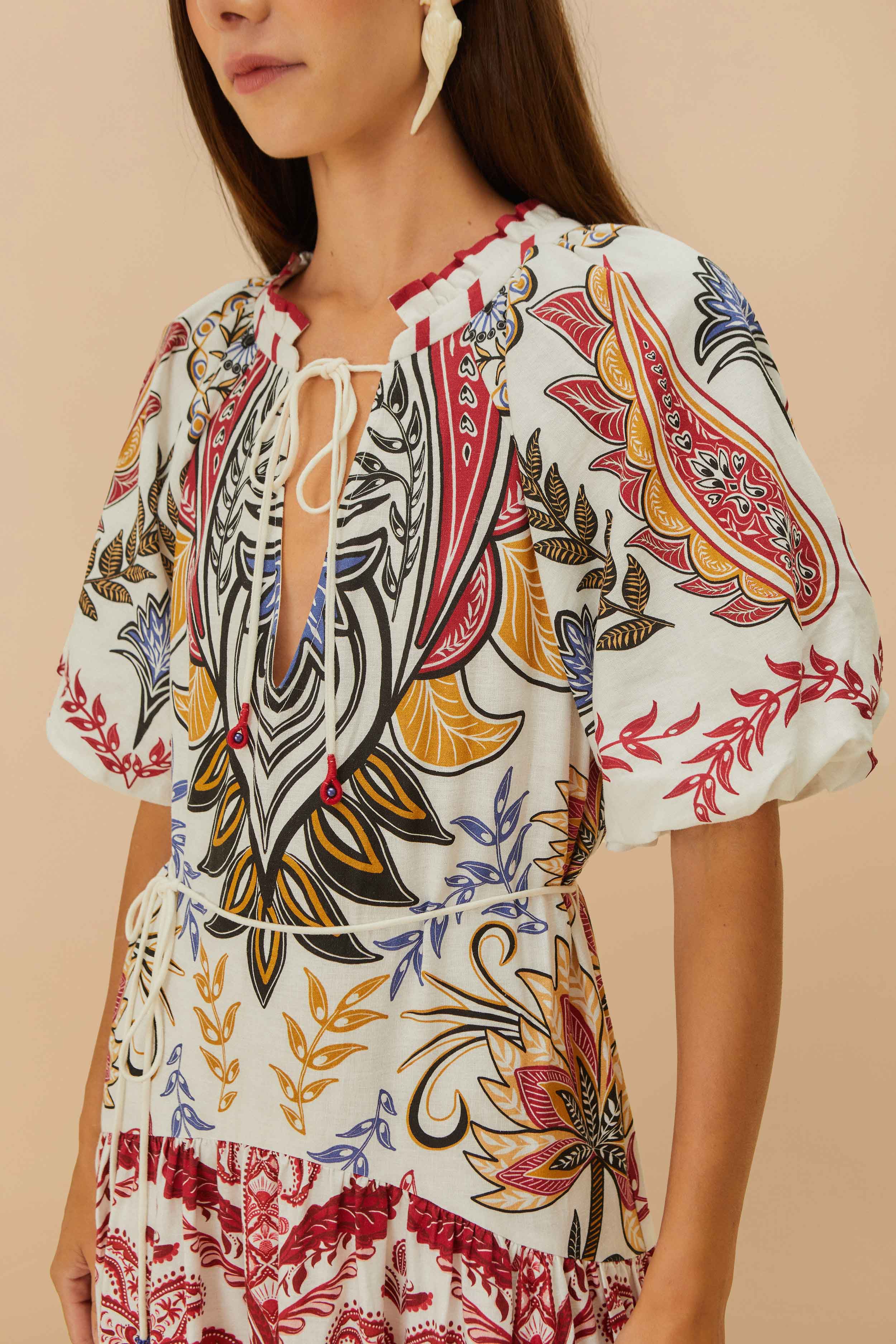 Tropical Camafeu Boho Glam LENZING™ ECOVERO™ Euroflax™ Maxi Dress