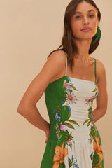 Off-White Sweet Bloom Dreamscape LENZING™ ECOVERO™ Euroflax™ Midi Dress