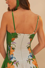 Off-White Sweet Bloom Dreamscape LENZING™ ECOVERO™ Euroflax™ Midi Dress