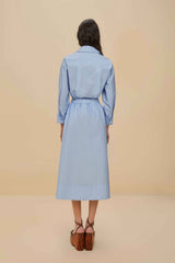 Blue Banana Cocina Striped Midi Skirt