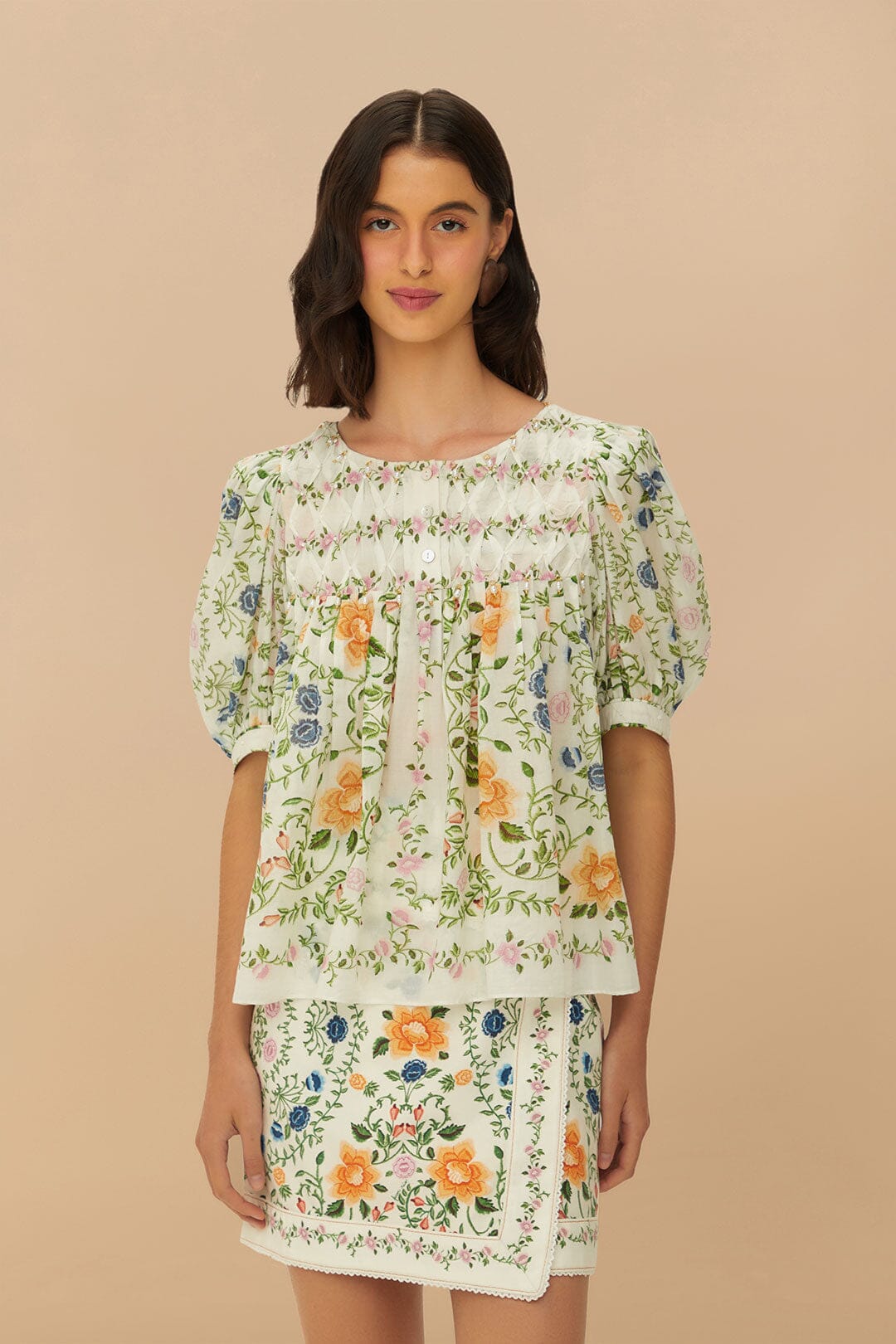 Off-White Folk Floral Mini Skirt