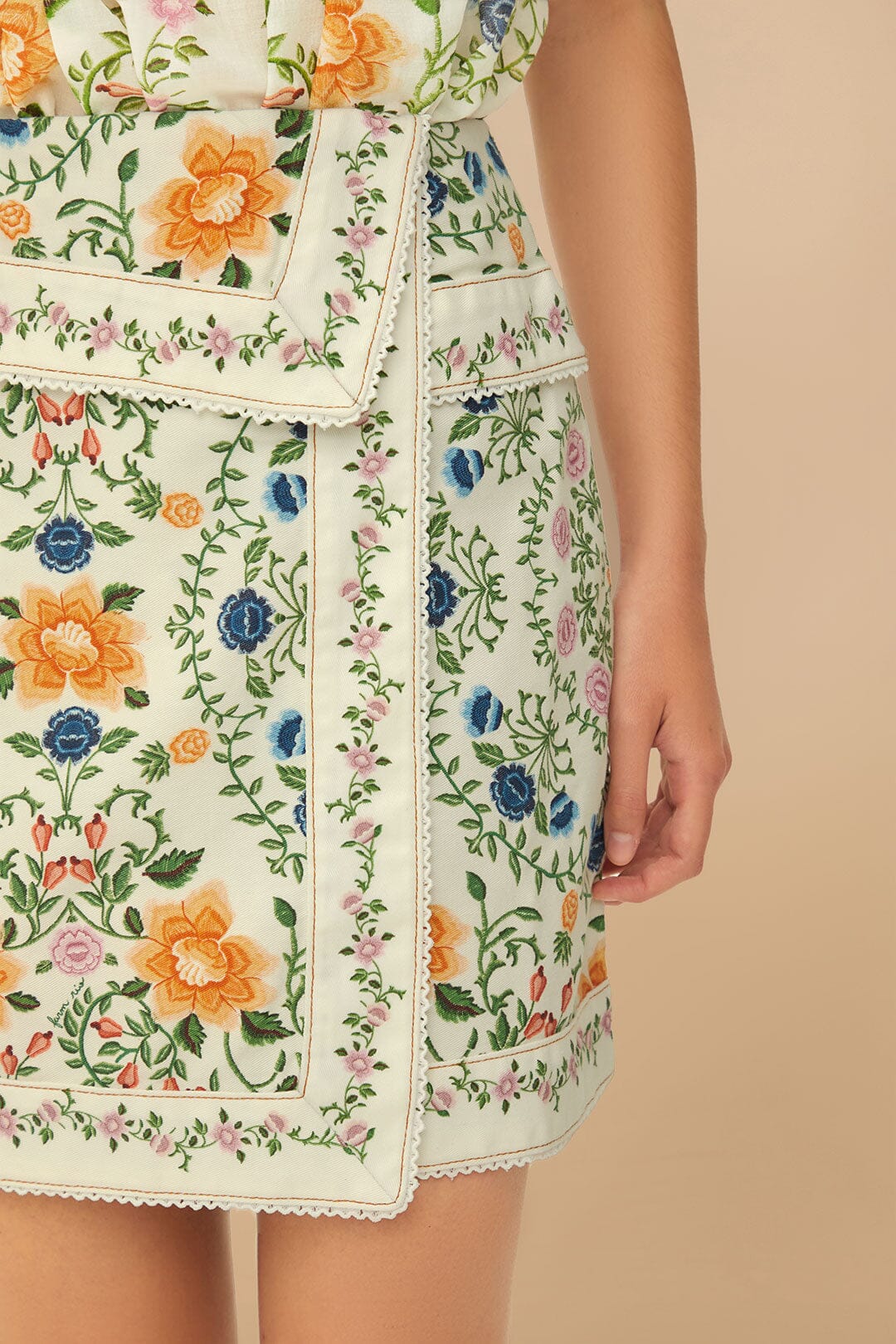 Off-White Folk Floral Mini Skirt