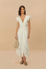 Off-White Butterfly Richelieu Midi Dress