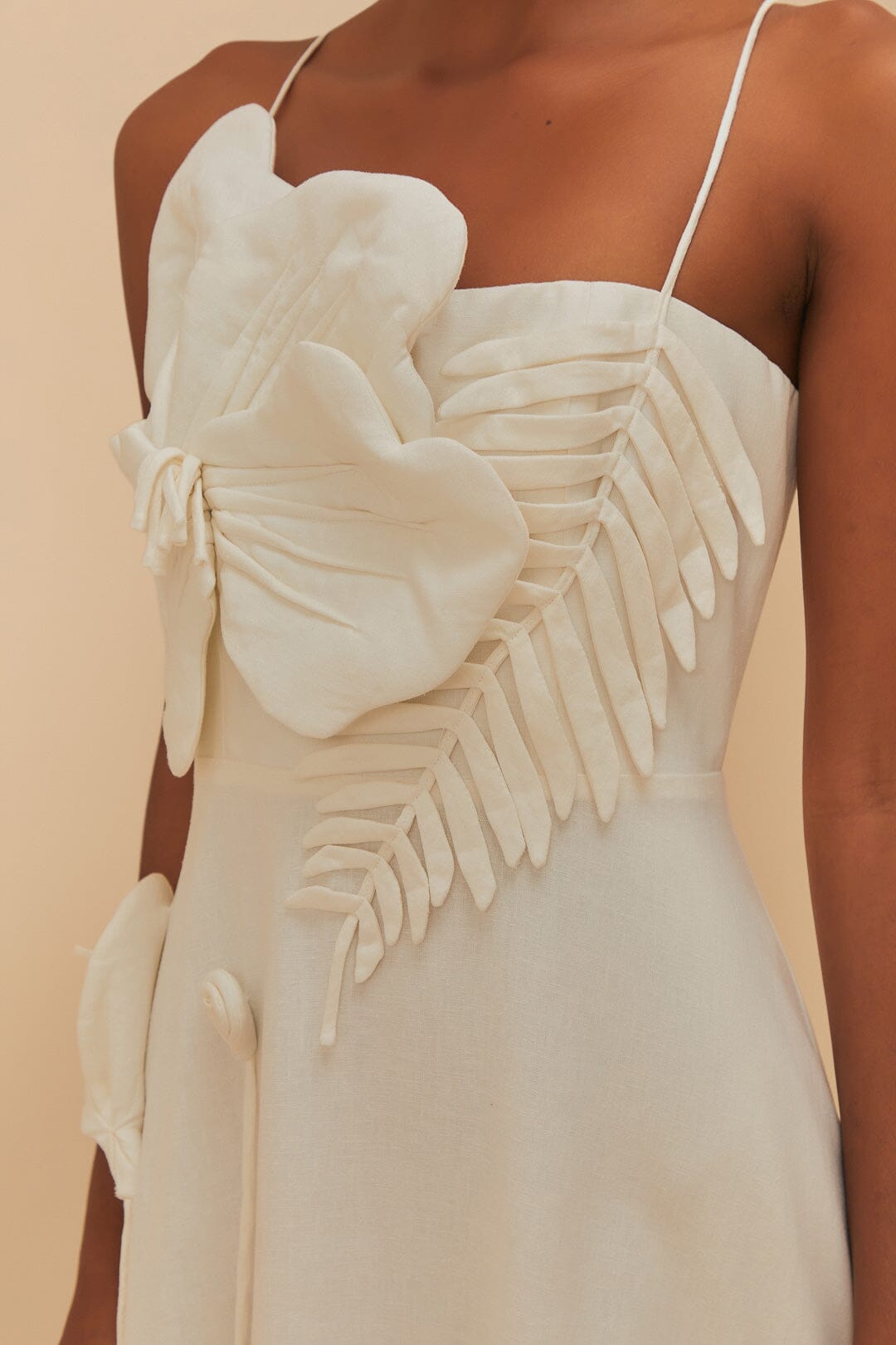 Off-White Garden LENZING™ ECOVERO™ Euroflax™ Midi Dress