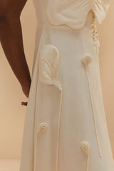 Off-White Garden LENZING™ ECOVERO™ Euroflax™ Midi Dress