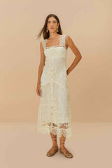 Off-White Nautical Guipure Maxi Dress