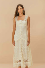 Off-White Nautical Guipure Maxi Dress
