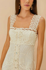 Off-White Nautical Guipure Maxi Dress