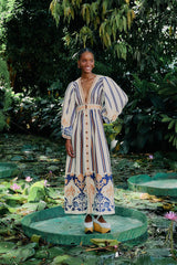 Off-White Pineapple Deco Maxi Dress