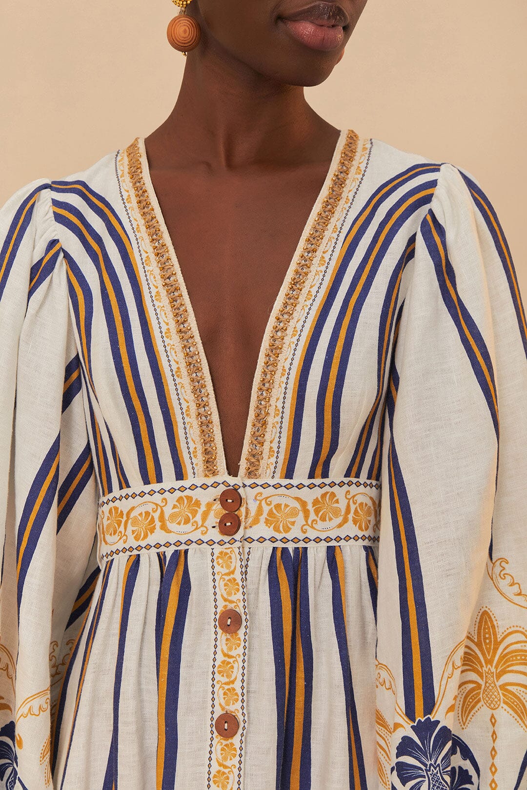 Off-White Pineapple Deco Maxi Dress