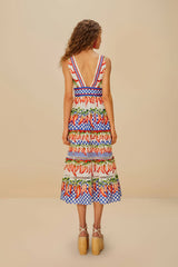 Off-White Picnic Peppers Ainika Midi Dress
