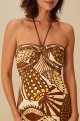 Sand Shell Mix Euroflax™ Premium Linen Maxi Dress