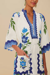 Off-White Tropicance Tunic LENZING™ ECOVERO™ Euroflax™ Midi Dress