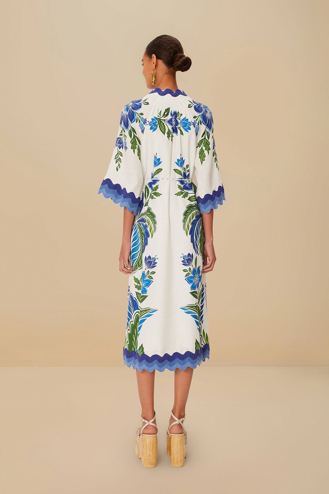 Off-White Tropicance Tunic LENZING™ ECOVERO™ Euroflax™ Midi Dress