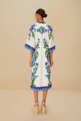 Off-White Tropicance Tunic LENZING™ ECOVERO™ Euroflax™ Midi Dress