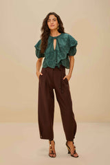 Green Maxi Lace Blouse