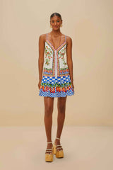 Off-White Picnic Peppers Ainika Organic Cotton Mini Dress