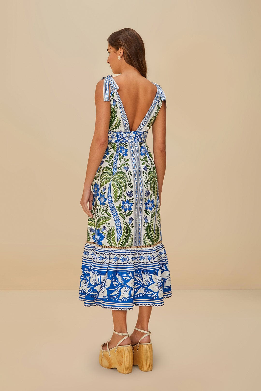 Off-White Tropicance Organic Cotton Midi Dress