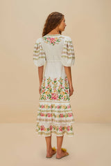 Off-White Palm Dream Wrap Midi Dress