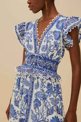 Off-White Shell Garden Maxi Dress