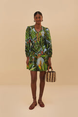 Blue Amazonia Forest Mini Dress