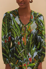 Blue Amazonia Forest Mini Dress