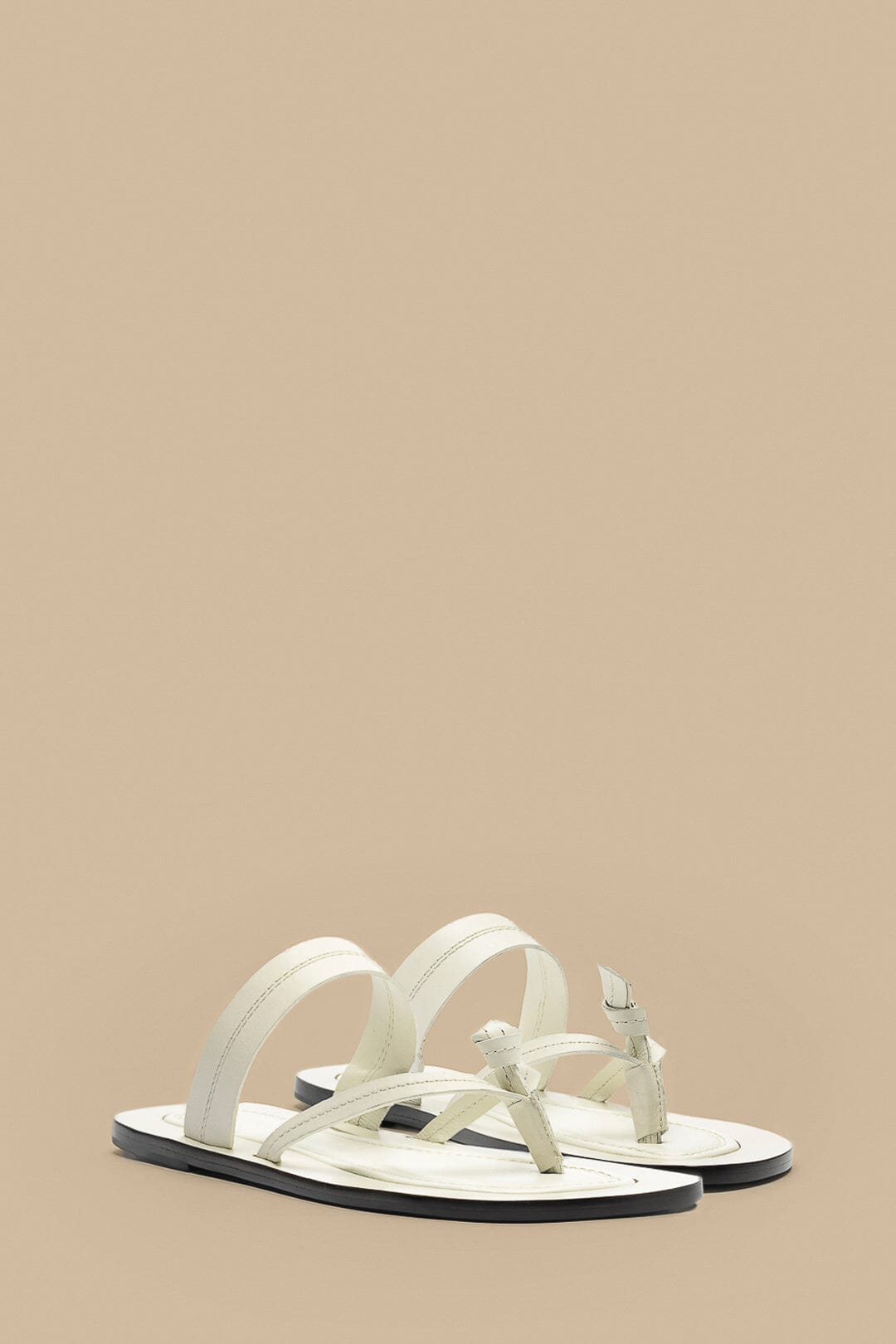 Ivory Tie Flat Sandal