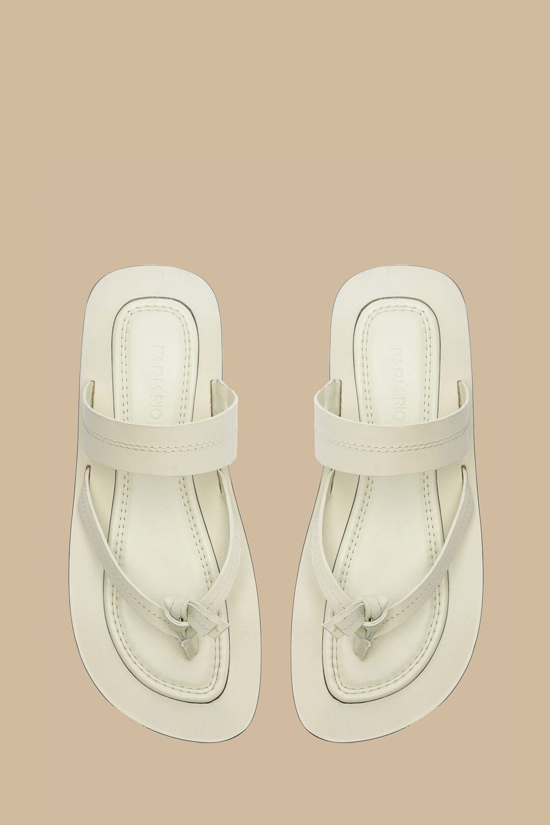 Ivory Tie Flat Sandal