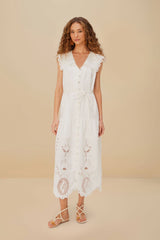 Off-White Sleeveless Euroflax™ Premium Linen Maxi Dress