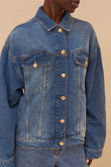 Denim Buttoned Jacket