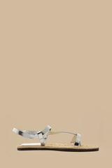 Silver Cross Strap Sandal