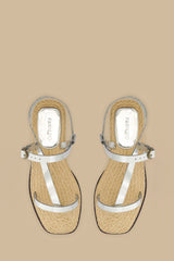 Silver Cross Strap Sandal
