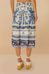 Off-White Ana Tapestry Organic Cotton Midi Skirt