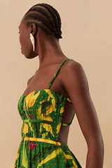 Green Banana Aquarela Midi Dress