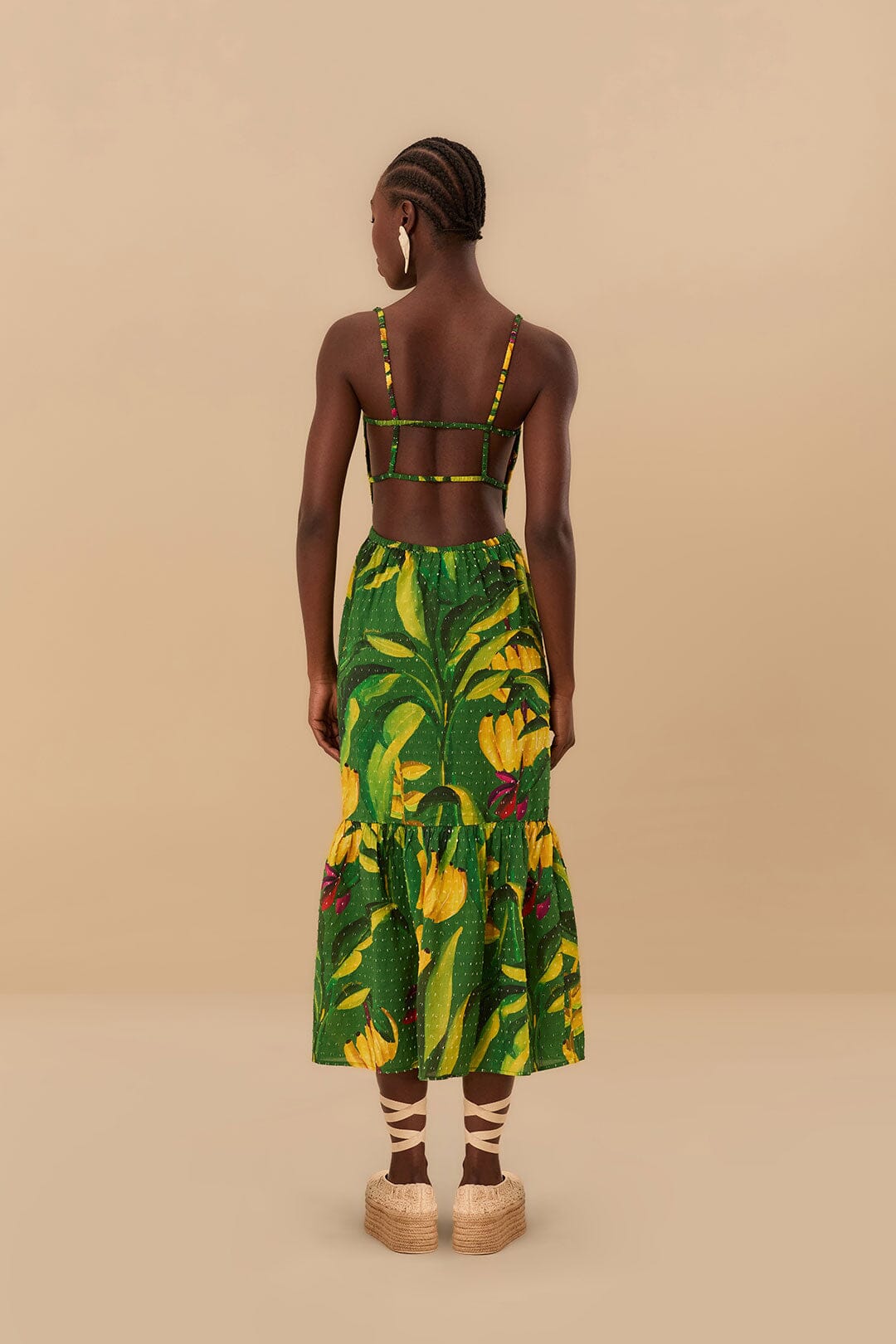 Green Banana Aquarela Midi Dress
