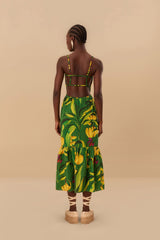 Green Banana Aquarela Midi Dress