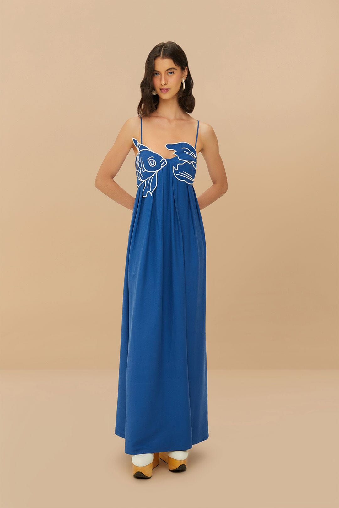 Blue Fish Top LENZING™ ECOVERO™ Euroflax™ Maxi Dress